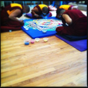 Tibetan Monks Creating a Sand Mandala which Will be Washed Away Upon Completion. These guys know about Process!